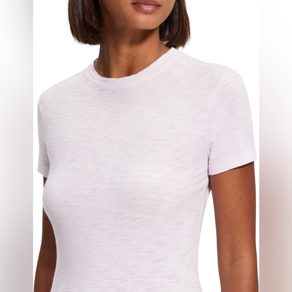 Theory Women's Tiny Tee 2 Soft Pink - Picture 2 of 5